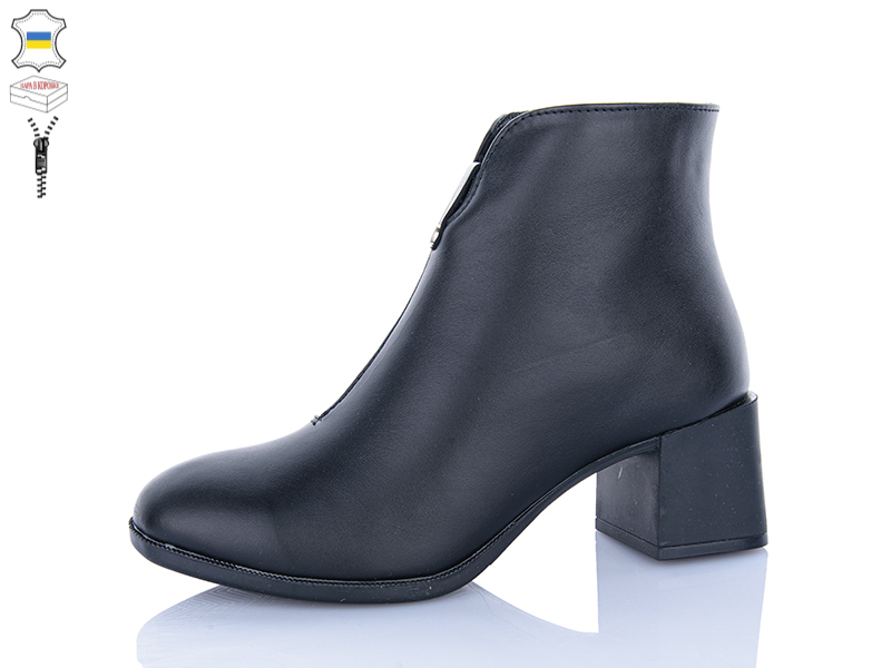 Ботинки QQ Shoes (36-41) 641-1A чорний (зима)
