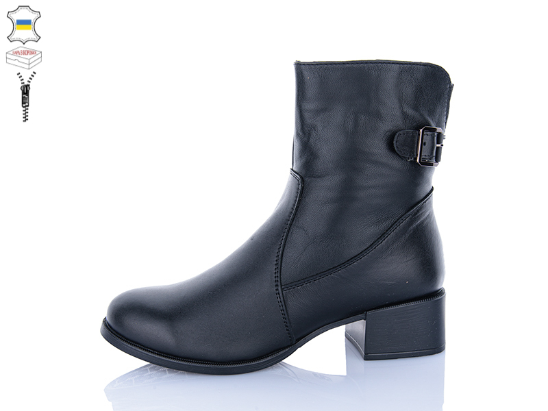 Ботинки QQ Shoes (36-41) 646 чорний (зима)