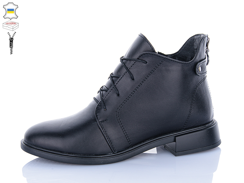 Ботинки QQ Shoes (36-41) 907 чорний (зима)