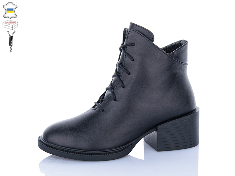 Ботинки QQ Shoes (36-41) 917 чорний (зима)