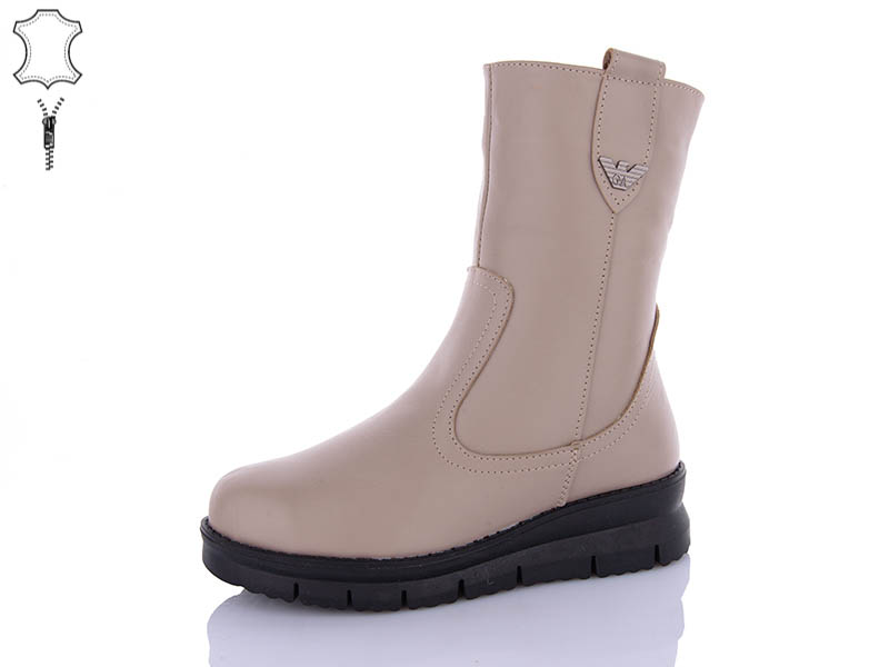 Ботинки QQ Shoes (37-41) 241B beige (зима)