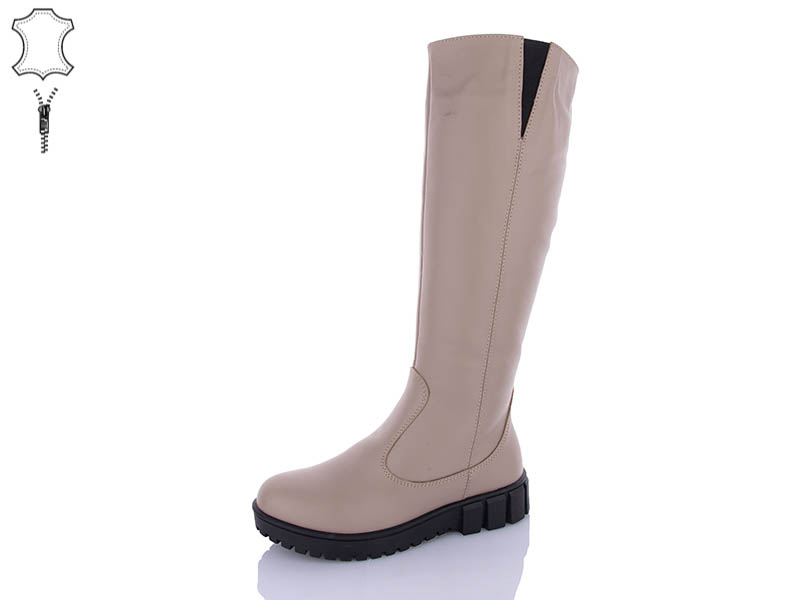 Сапоги QQ Shoes (37-42) 241 beige (зима)