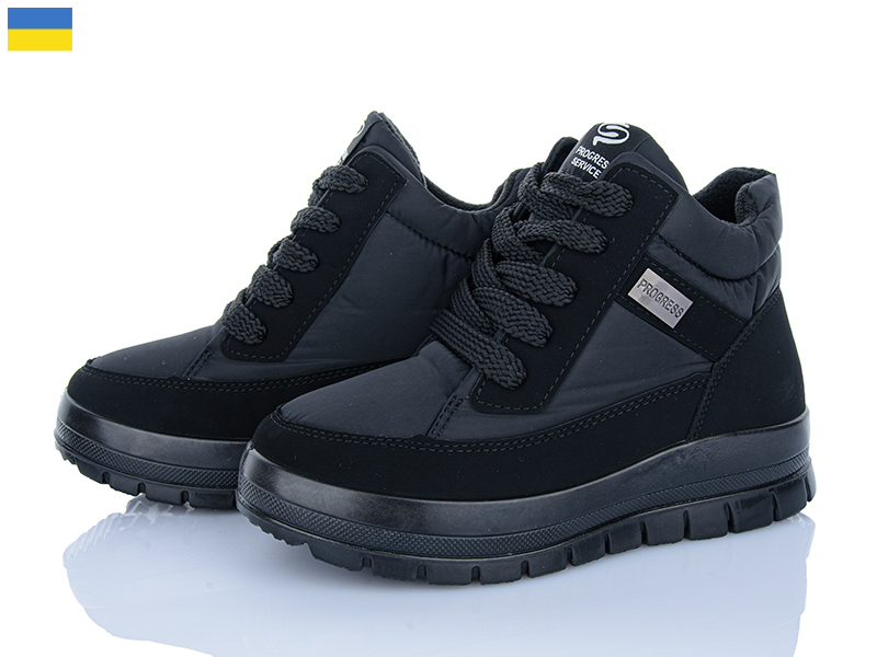 Кроссовки Paolla (36-41) 4505 чорний (зима)