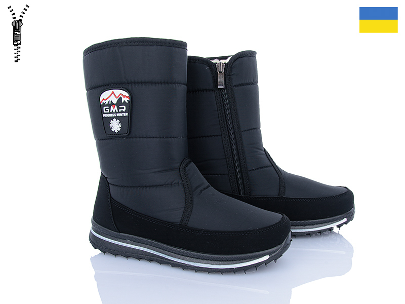 Дутики Paolla (37-42) 3117 чорний (зима)