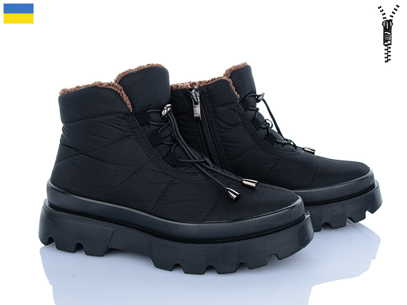 Ботинки Roks (37-41) 5403 хутро чор-коричневий (зима)