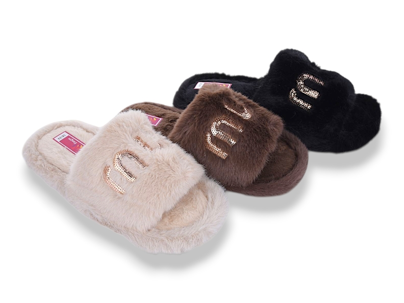 Тапочки Soylu (36-41) A8218 mix (зима)