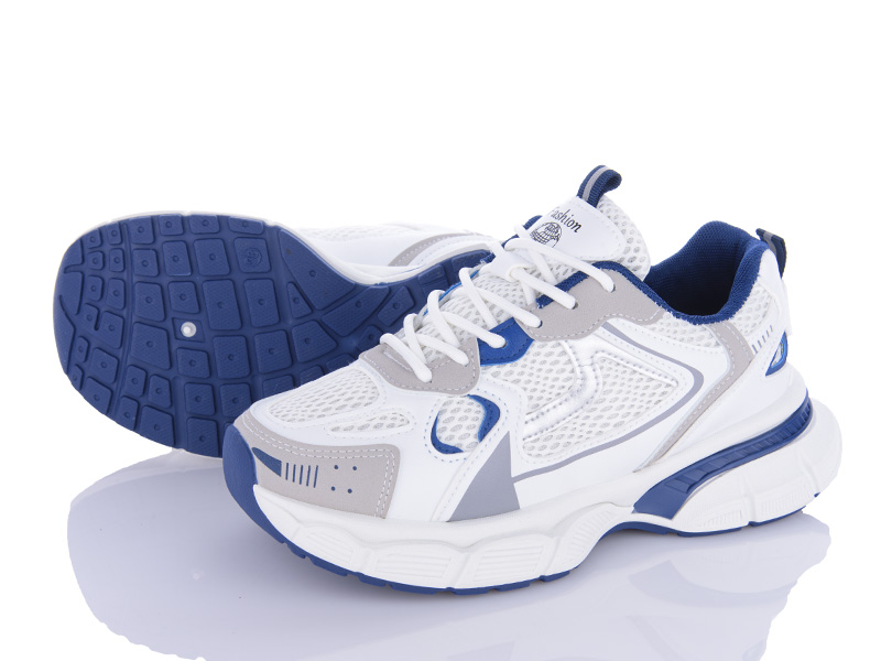 Кроссовки Violeta (36-41) 136-21 white-blue (деми)