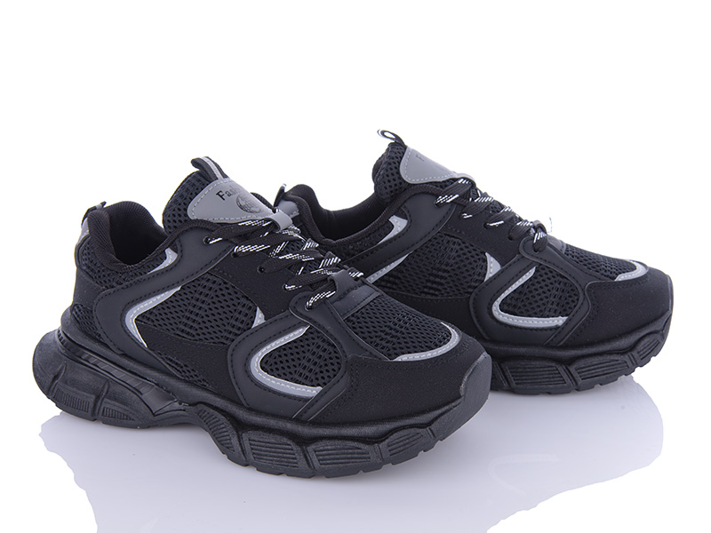 Кроссовки Violeta (36-41) 136-25 black (деми)