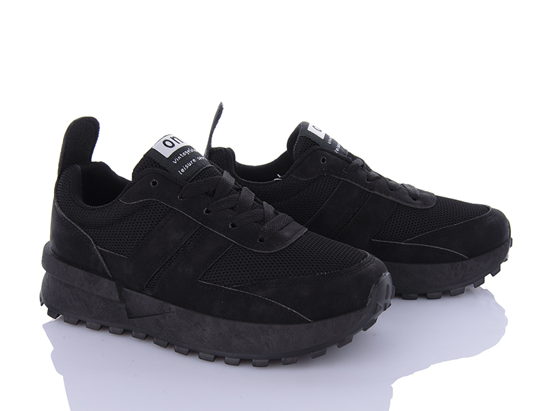 Кроссовки Violeta (36-41) 136-29 black (деми)
