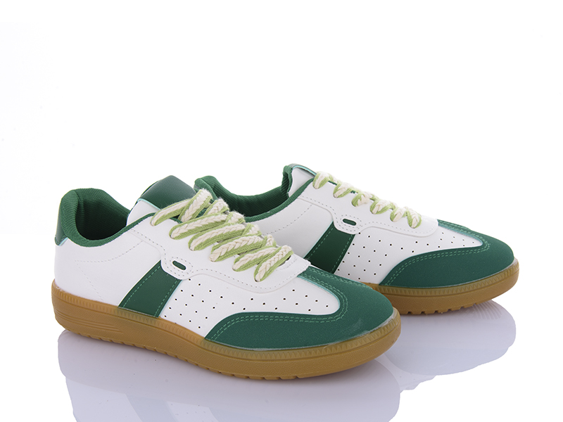 Кроссовки Violeta (36-41) 143-45 white-green (деми)