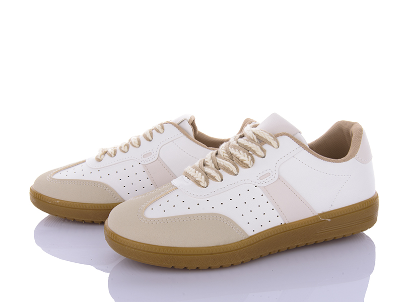 Кроссовки Violeta (36-41) 143-45 white-grey (деми)