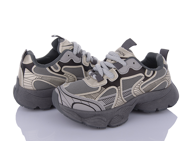 Кроссовки Violeta (36-41) 170-27 grey (деми)