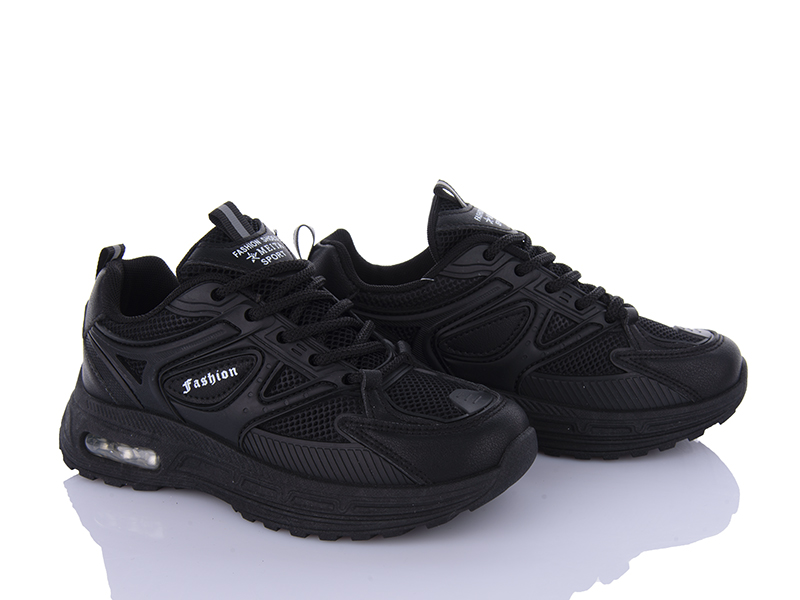 Кроссовки Violeta (36-41) 176-35 black-pink  (деми)
