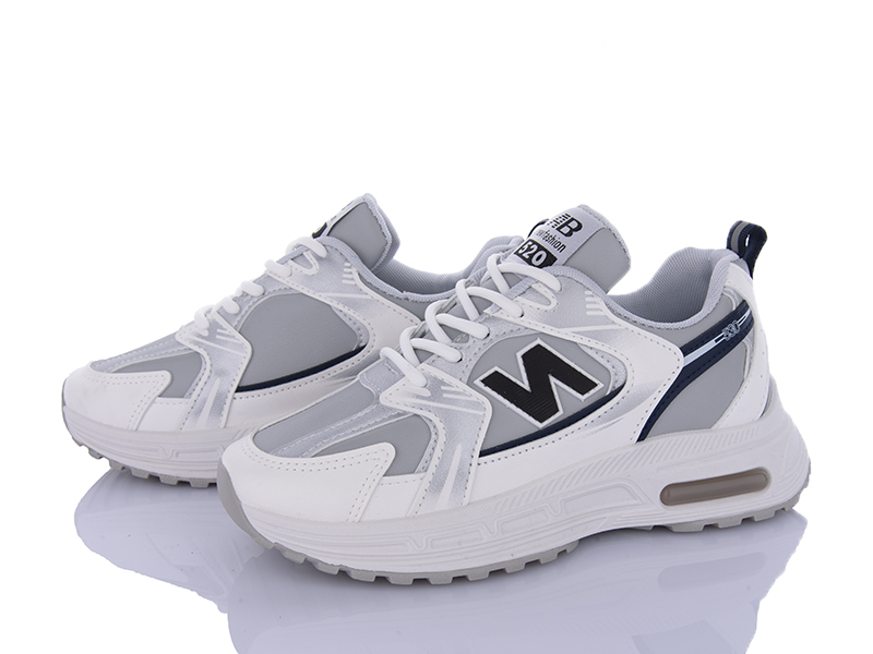 Кроссовки Violeta (36-41) HD38-149-24 white-grey (деми)