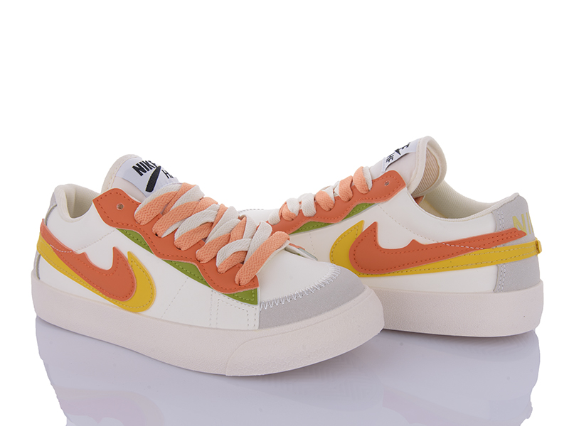 Кроссовки Violeta (36-40) HD41-149-45 white-orange (деми)