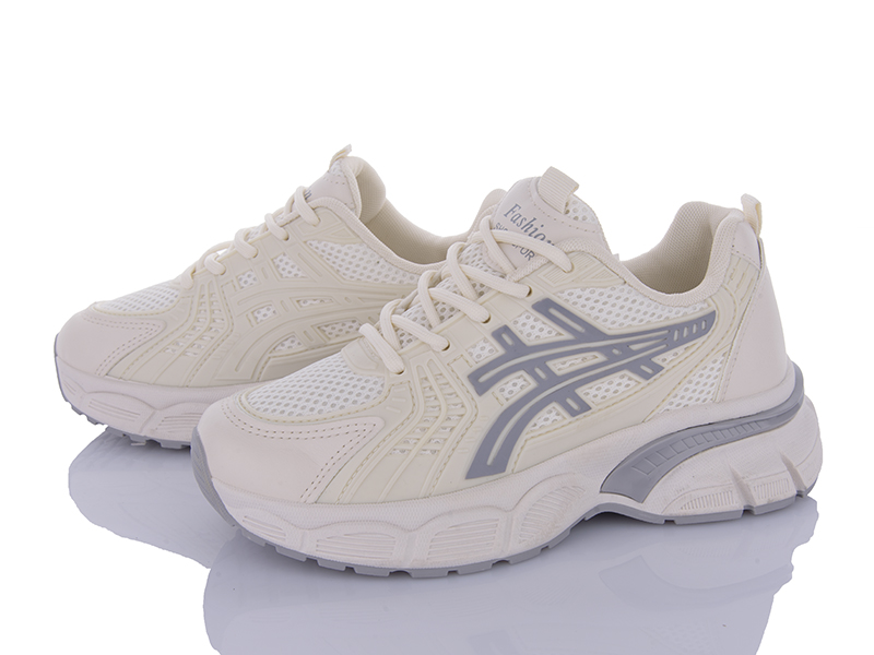 Кроссовки Violeta (36-41) HD42-172-37 beige-grey (деми)