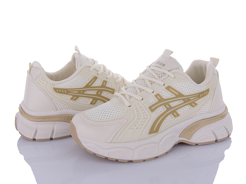 Кроссовки Violeta (36-41) HD42-172-37 beige-khaki (деми)