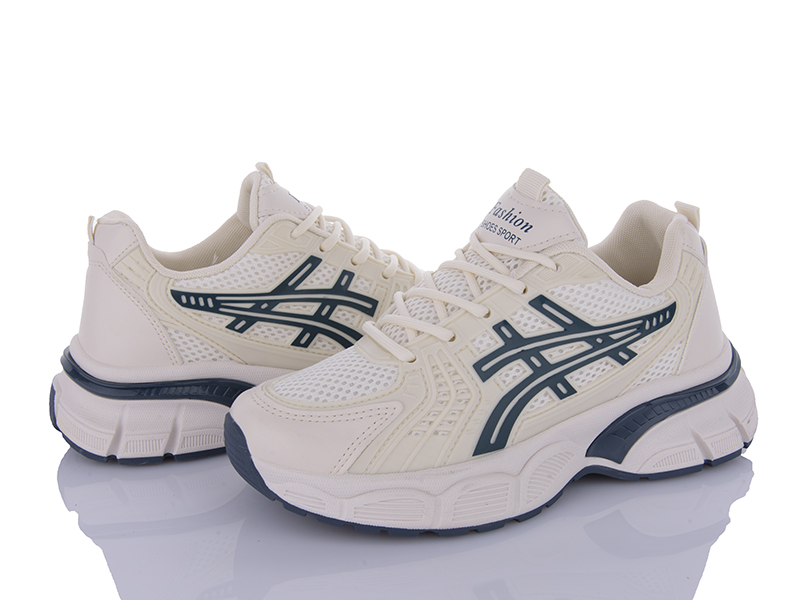 Кроссовки Violeta (36-41) HD42-172-37 beige-navy (деми)