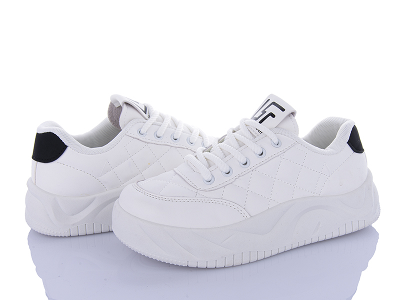 Кроссовки Violeta (36-41) 149-55 white-black (деми)