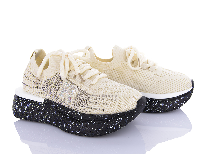 Кроссовки Violeta (36-40) 197-180 beige (деми)