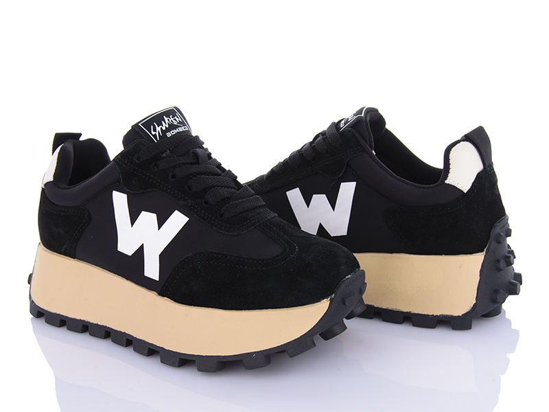 Кроссовки Violeta (36-40) 197-181 black (деми)