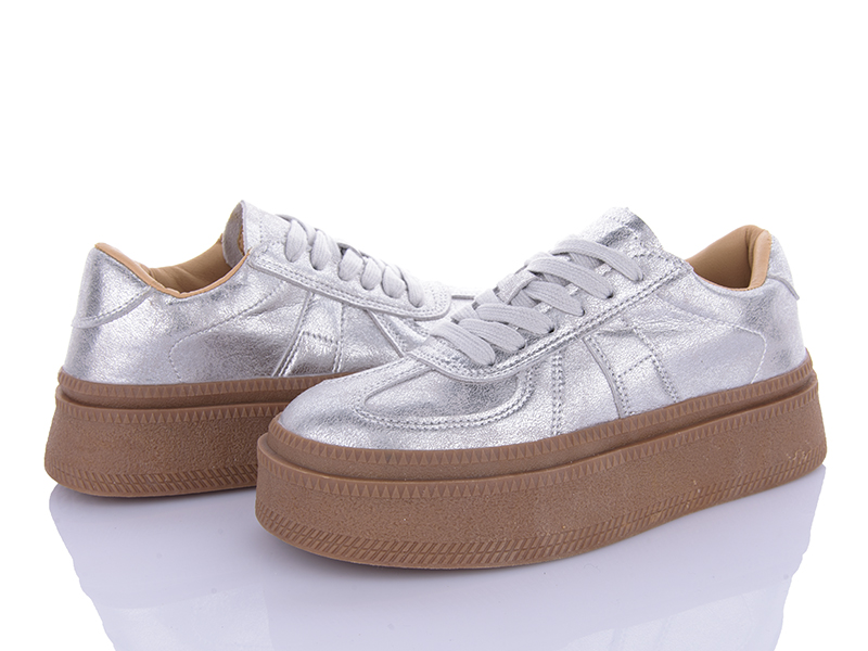 Кроссовки Violeta (36-40) 197-185 silver (деми)