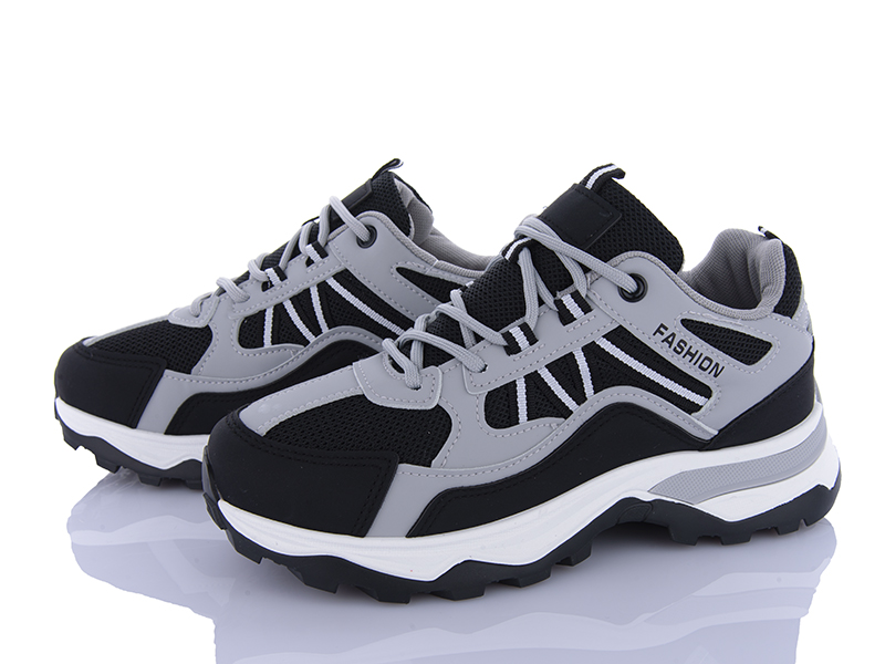Кроссовки Violeta (36-41) 9-759-9-784 black-grey (деми)