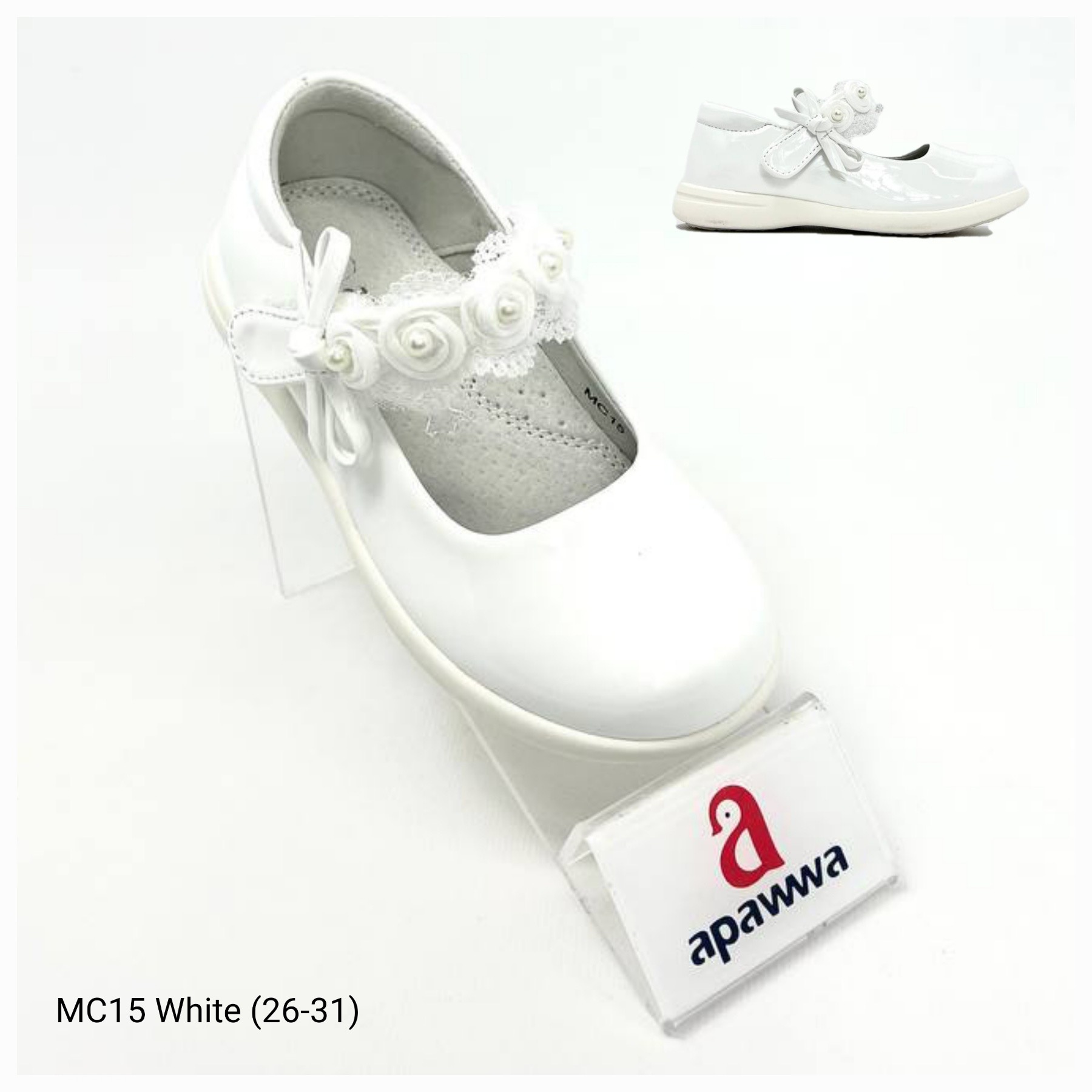 Туфли DvaClibee (26-31) Apa-MC15 white (деми)