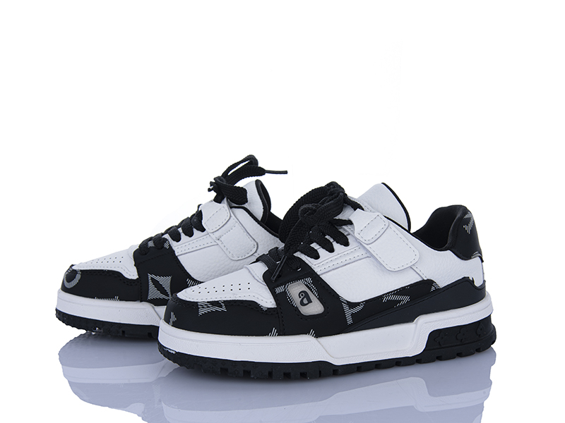 Кроссовки Clibee (32-37) T861-2 black-white (деми)