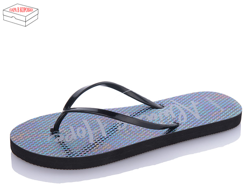 Шлепанцы Restime (35-40) TWL22025 black (лето)