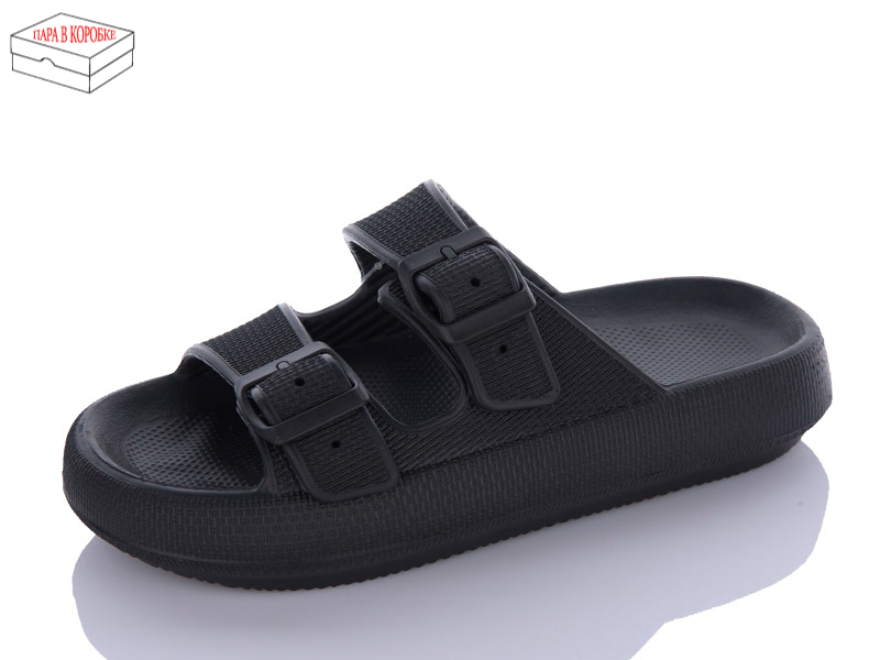 Шлепанцы Restime (35-39) TWL22034 black (лето)