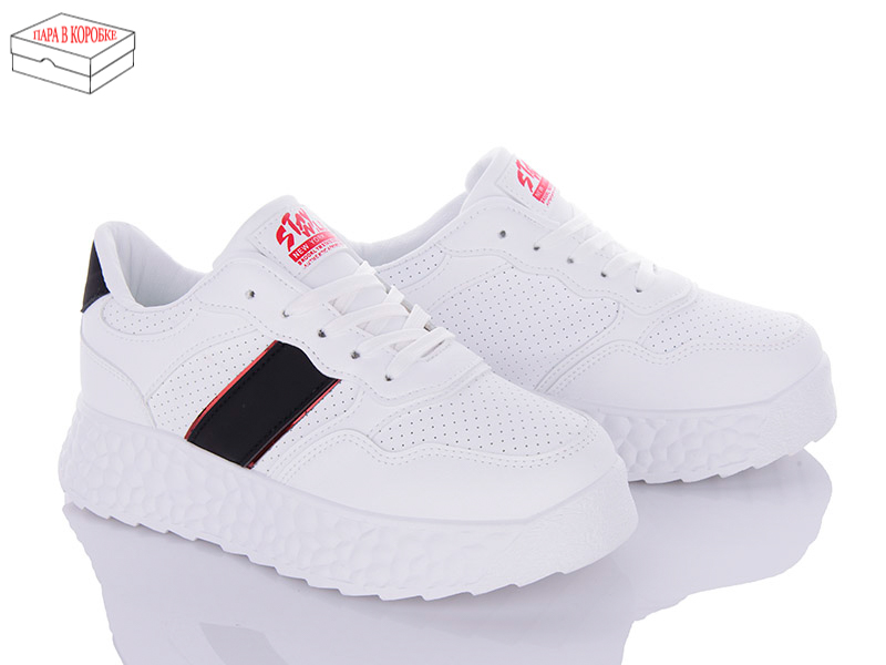 Кроссовки Wei Wei (36-41) SS62 white-black (деми)