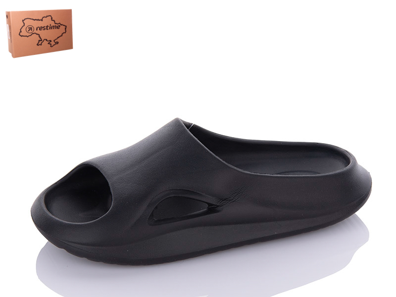 Шлепанцы Restime (37-41) TWL23125 black (лето)