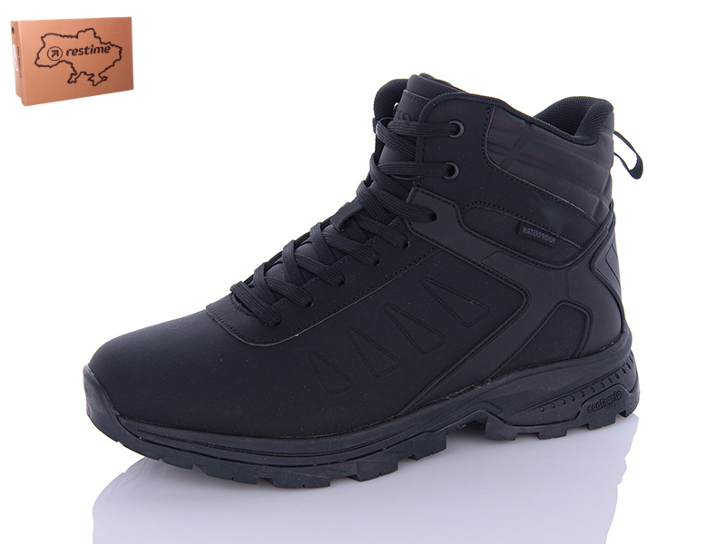 Ботинки Restime (41-45) PMZ23508 black (зима)