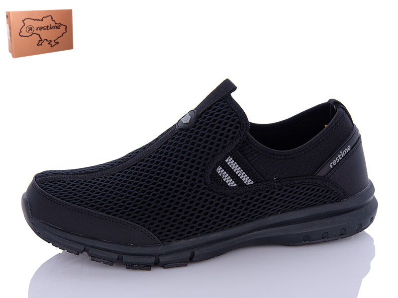 Кроссовки Restime (36-41) PWL26820 black-d.grey (лето)