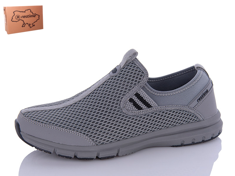 Кроссовки Restime (36-41) PWL26820 d.grey (лето)