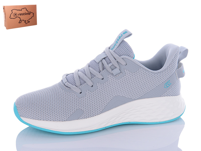 Кроссовки Restime (36-41) EWL24099 grey-lemon (деми)