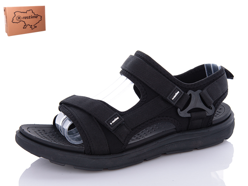 Сандалии Restime (42-46) MML25224 black (лето)