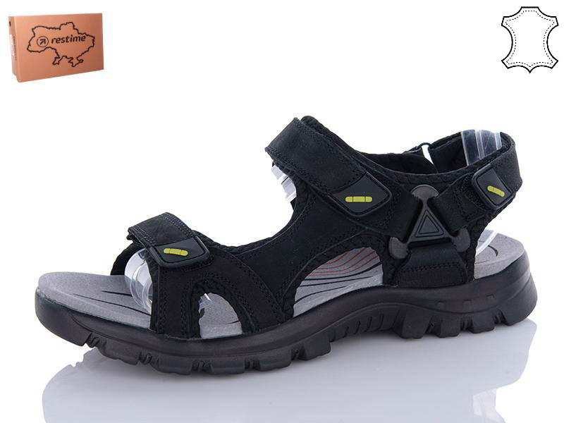 Сандалии Restime (40-45) NML26041 black (лето)