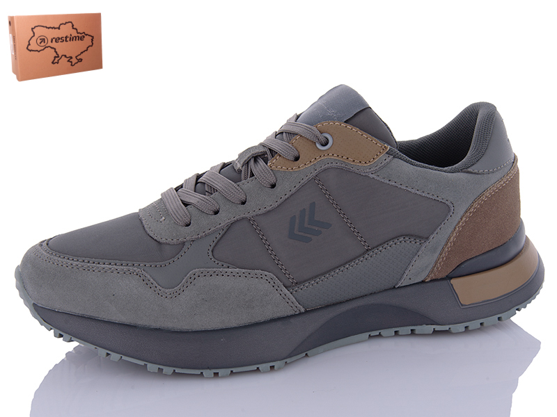 Кроссовки Restime (41-45) JMO24369 grey (деми)