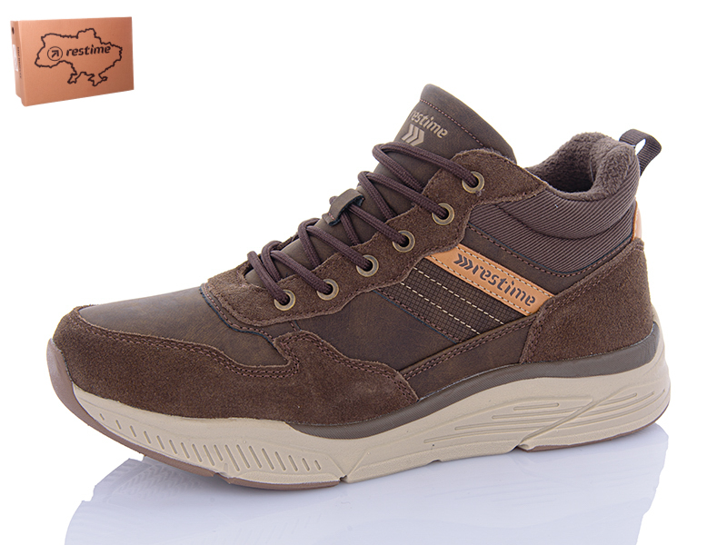 Кроссовки Restime (40-45) RMZ24237 brown (деми)