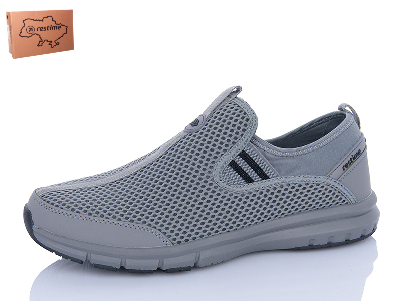 Кроссовки Restime (41-45) PML26820 grey (лето)
