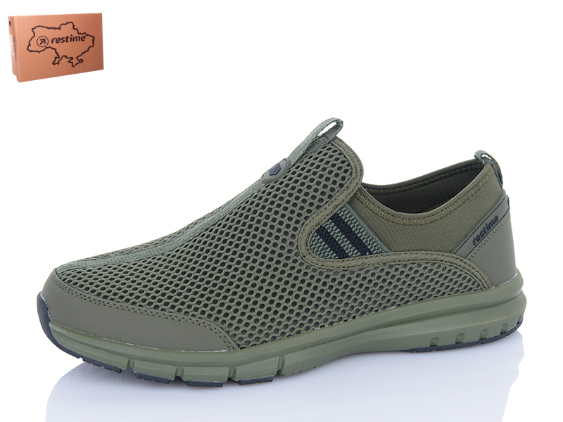 Кроссовки Restime (41-45) PML26820 khaki (лето)