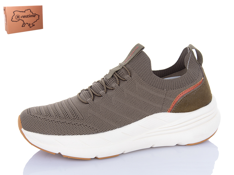 Кроссовки Restime (41-45) BML25414 olive (лето)