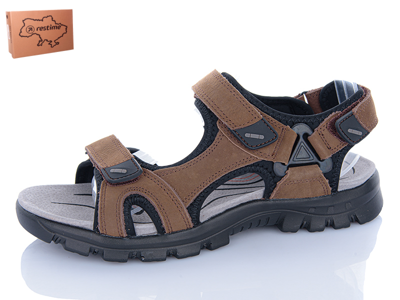 Сандалии Restime (40-45) NML26041 brown (лето)