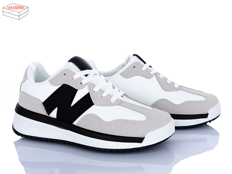 Кроссовки Ailaifa (36-41) NR011 white-black (деми)