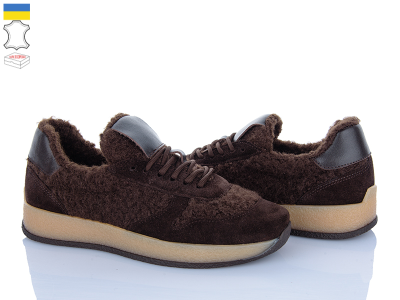 Кроссовки Viscala (36-41) 21263-3VL коричневий (зима)