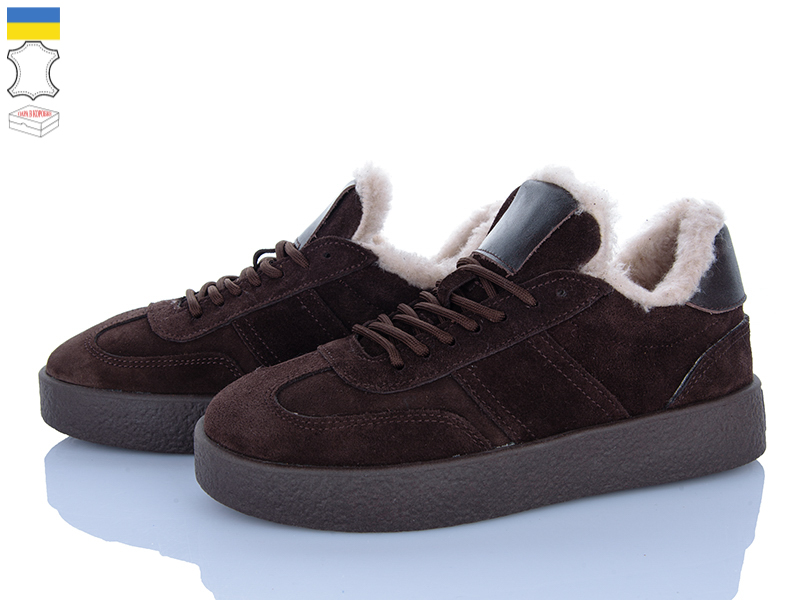 Кроссовки Viscala (37-41) 21249VL коричневий (зима)