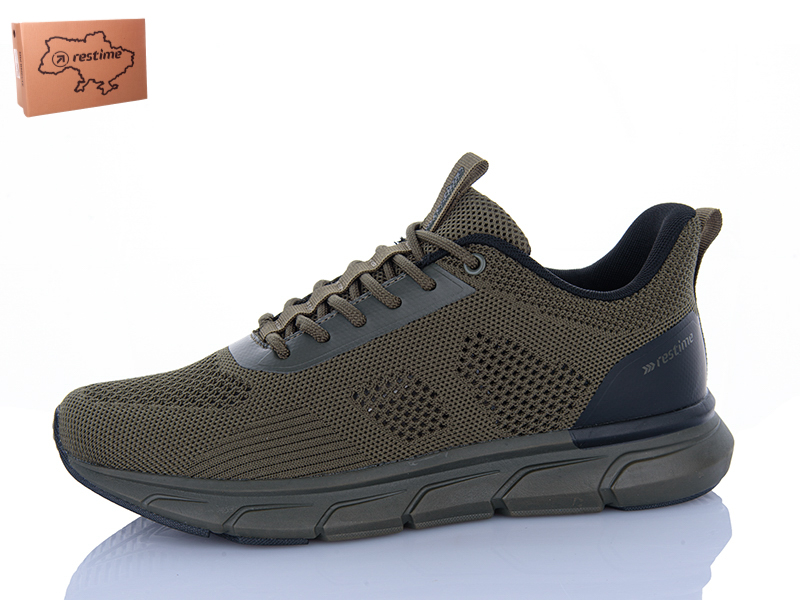 Кроссовки Restime (41-45) AML26023 khaki (лето)