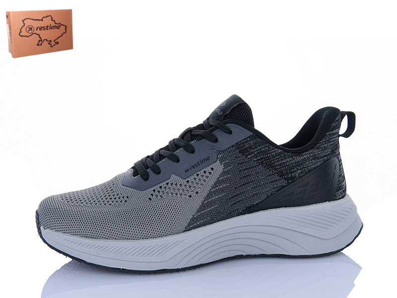 Кроссовки Restime (41-45) EML26729 d.grey (лето)